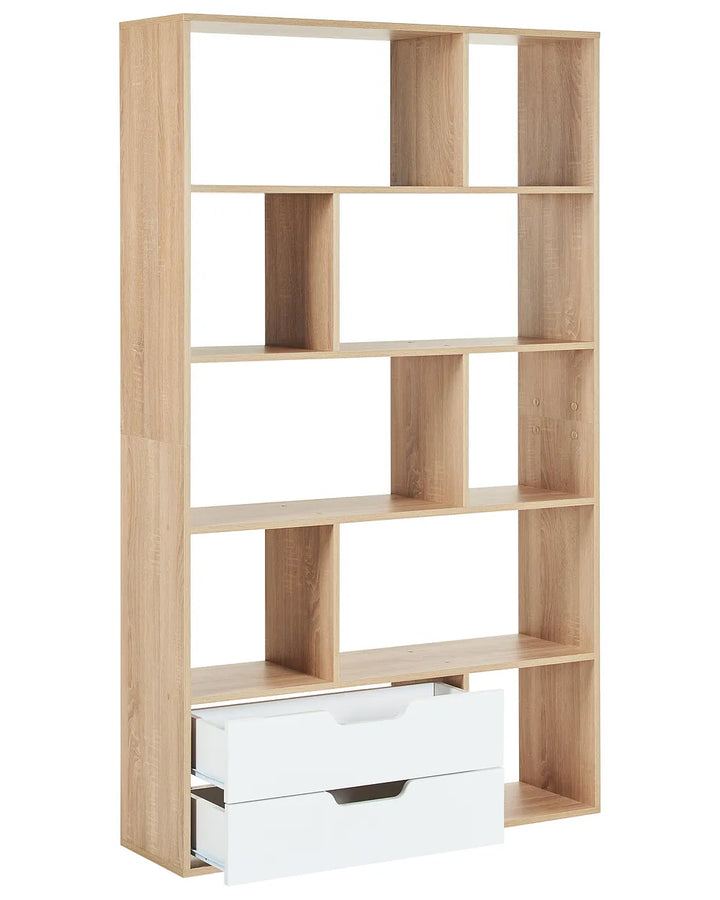 Bookcase 185 cm Brown/ White Jerald