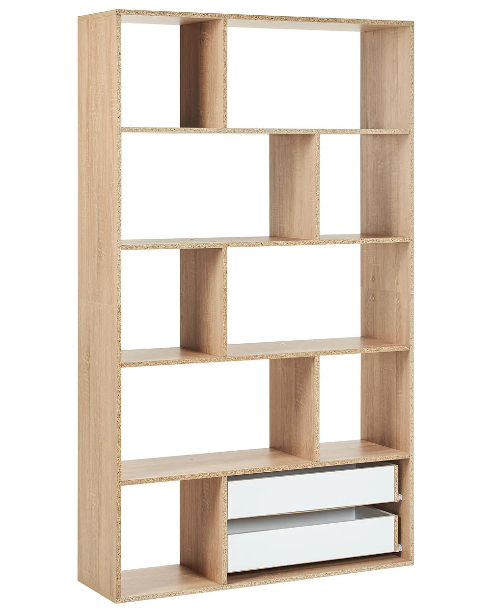 Bookcase 185 cm Brown/ White Jerald