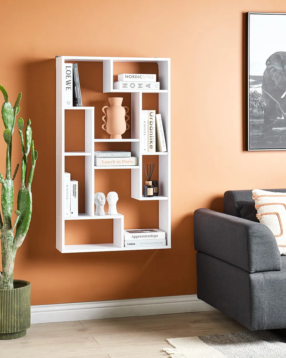 Shelving Unit 122 cm White Cauley