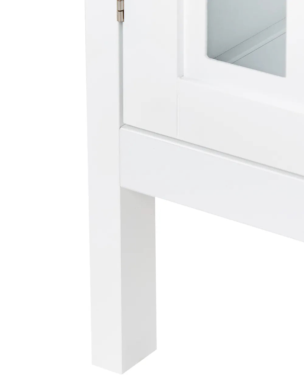 Glass Display Sideboard 80 cm White Kiall