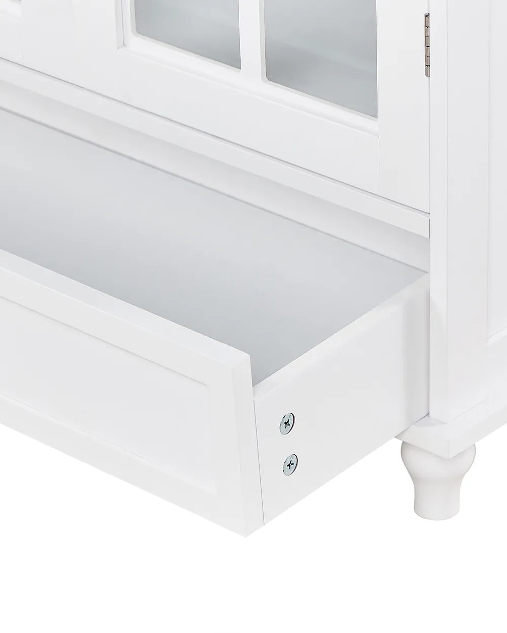 Glass Display Sideboard 71 cm White Sessoms