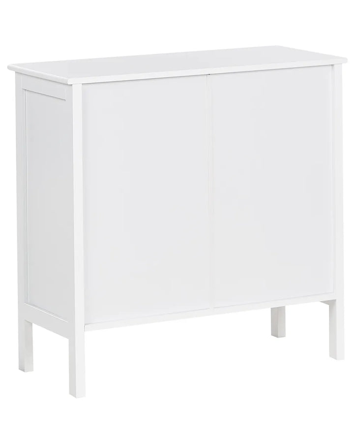Glass Display Sideboard 80 cm White Kiall