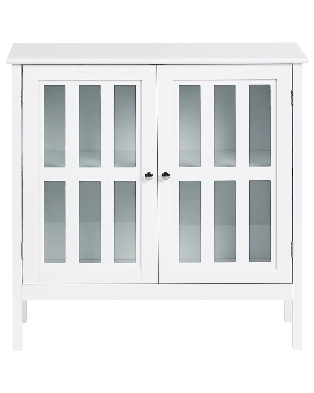 Glass Display Sideboard 80 cm White Kiall