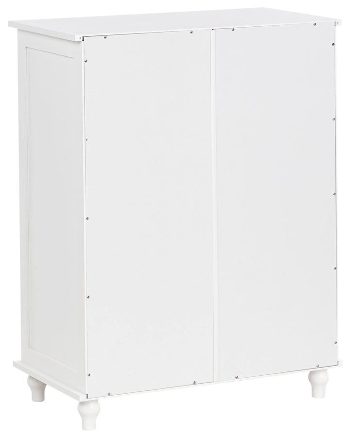 Glass Display Sideboard 71 cm White Sessoms