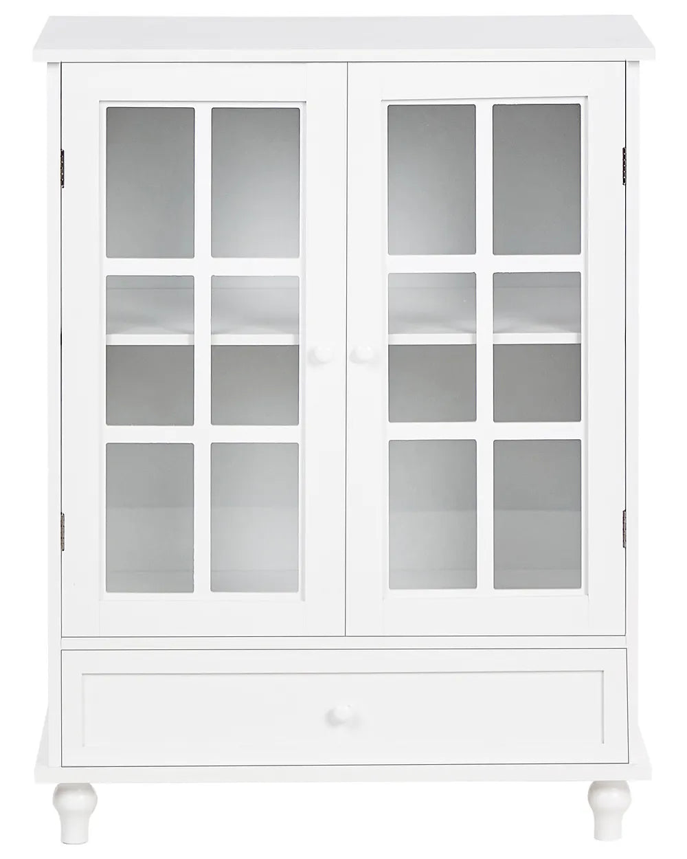 Glass Display Sideboard 71 cm White Sessoms