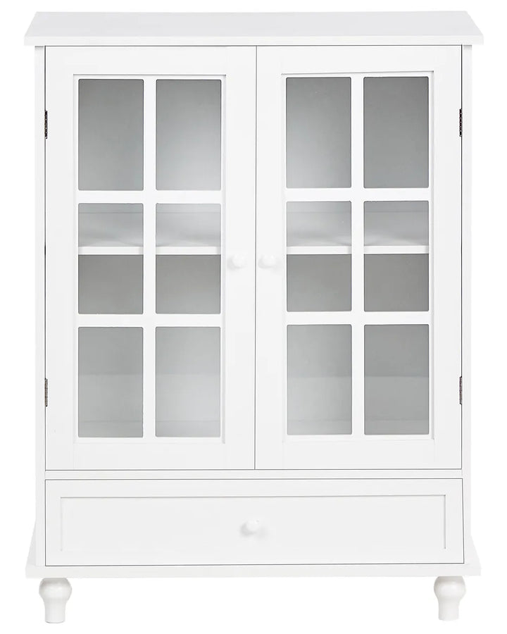 Glass Display Sideboard 71 cm White Sessoms
