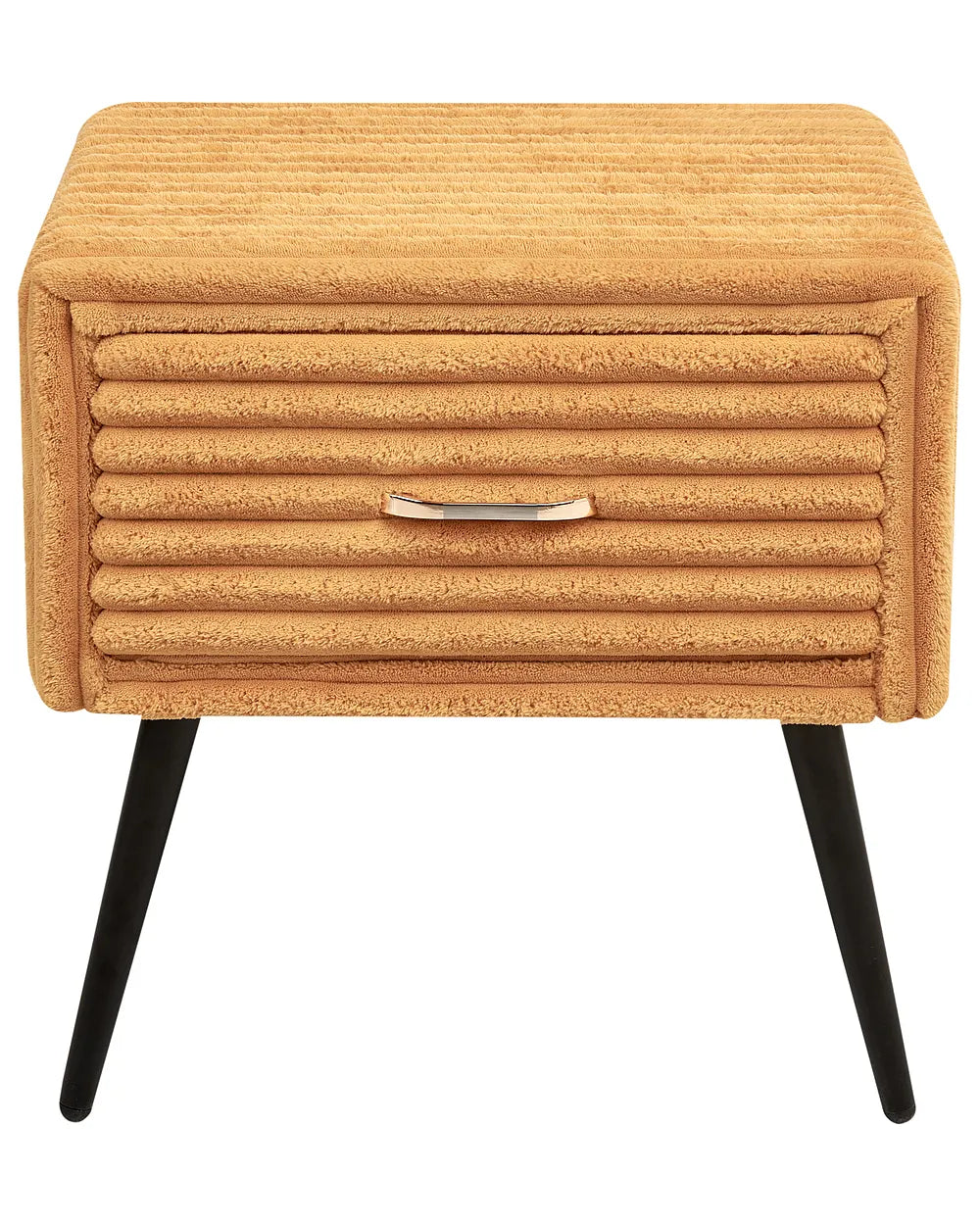 1 Drawer Bedside Table Corduroy Orange Guilford