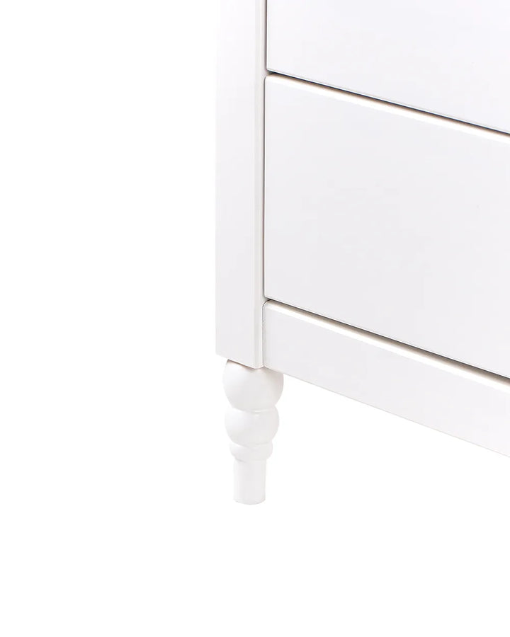 2 Drawer Bedside Table Pine Wood Brown/ White Collynns