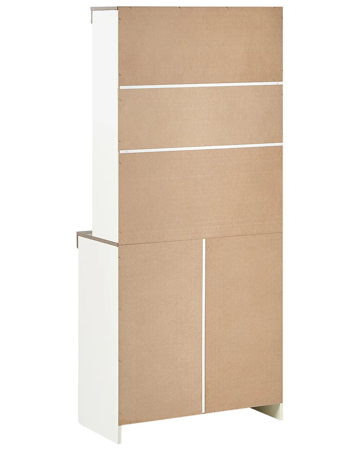 Glass Display Cabinet 80 cm Brown/ White Kaneki