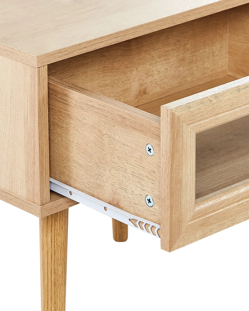 1 Drawer Bedside Table Light Brown Dawna