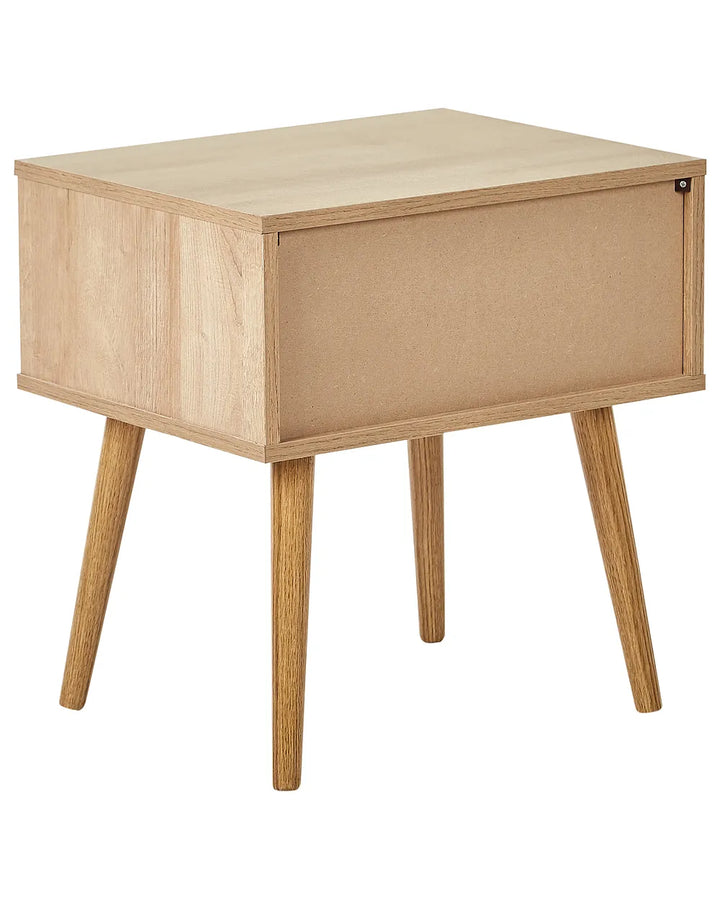 1 Drawer Bedside Table Light Brown Dawna
