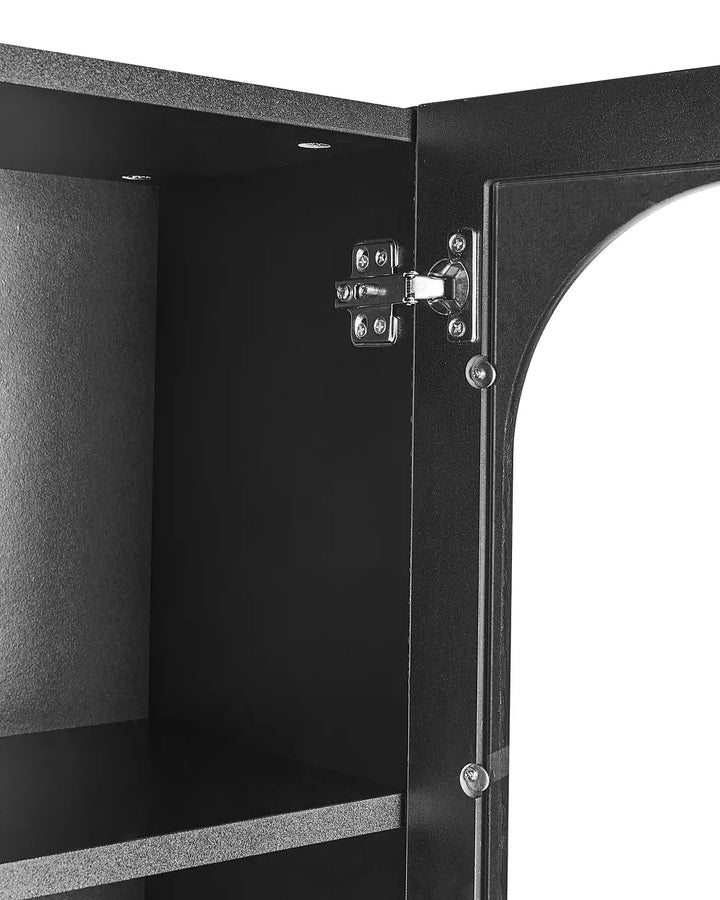 Glass Display Cabinet 100 cm Black Juel