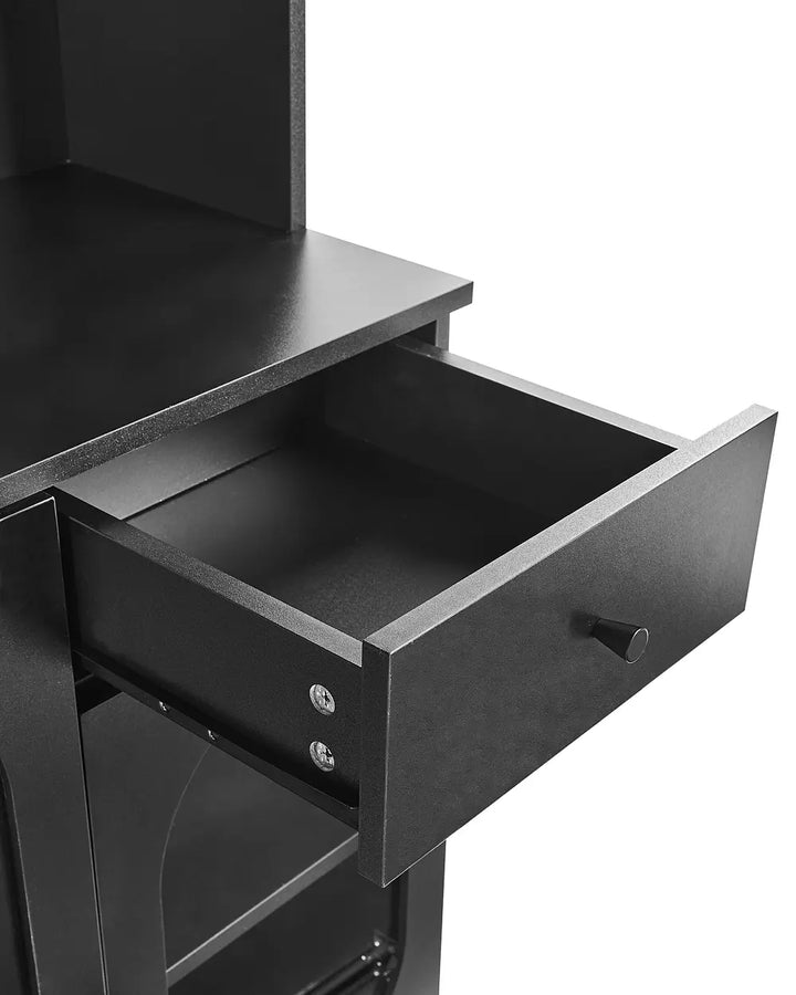 Glass Display Cabinet 100 cm Black Juel