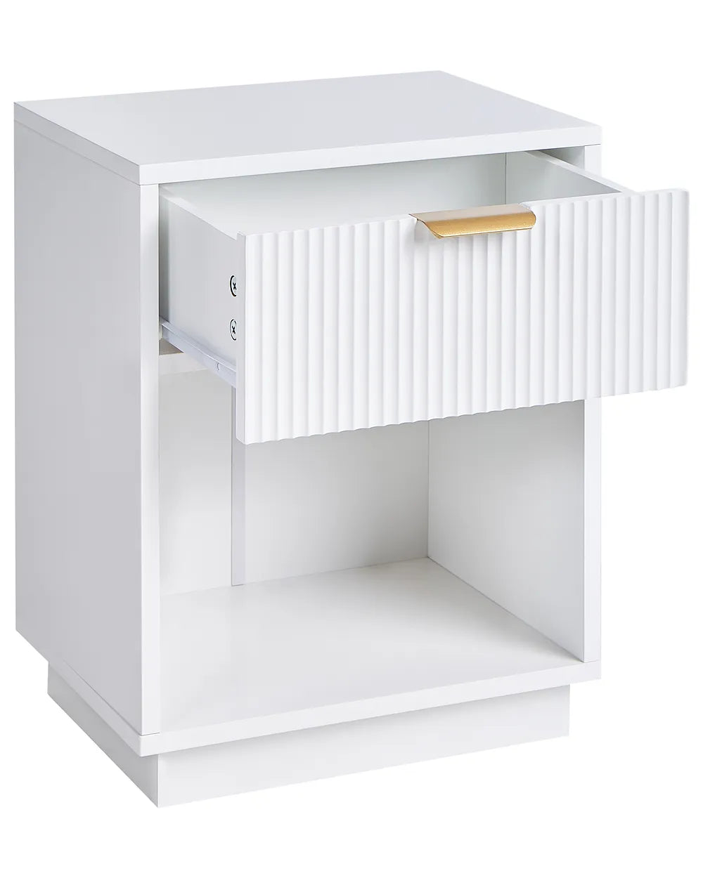 1 Drawer Bedside Table White Luka