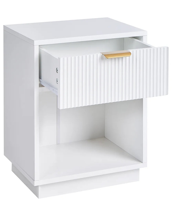 1 Drawer Bedside Table White Luka