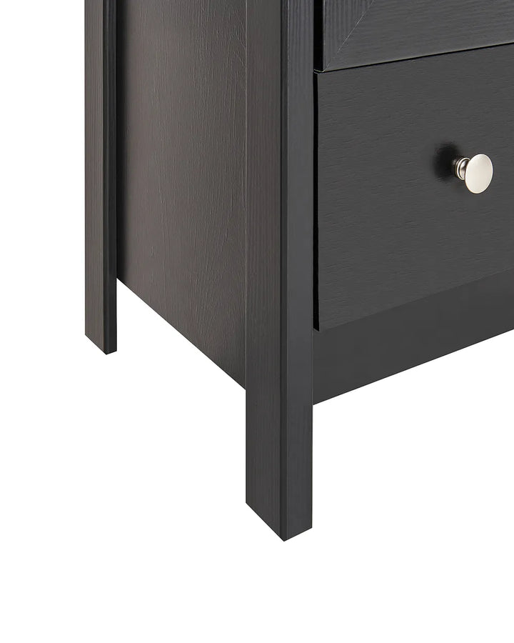 Glass Display Cabinet 80 cm Black Romona