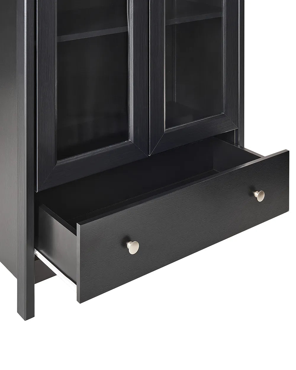 Glass Display Cabinet 80 cm Black Romona
