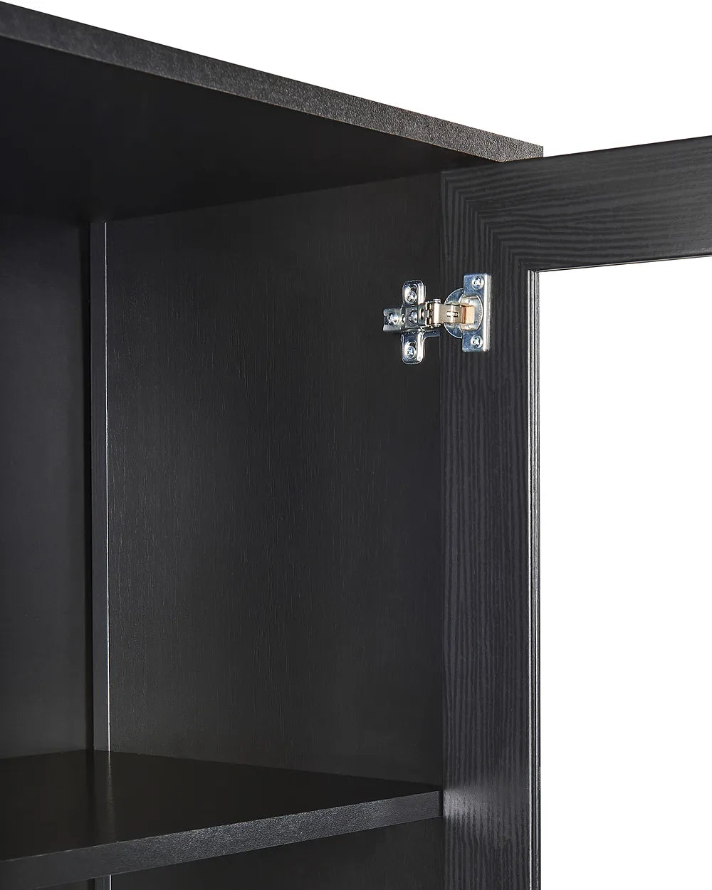 Glass Display Cabinet 80 cm Black Romona