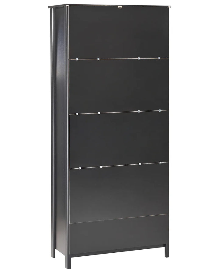 Glass Display Cabinet 80 cm Black Romona