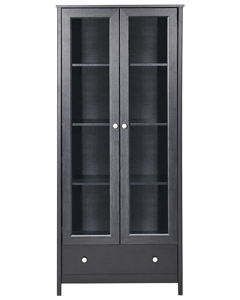 Glass Display Cabinet 80 cm Black Romona