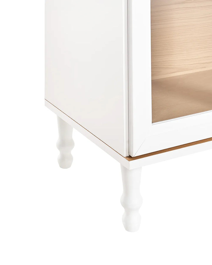 Glass Display Cabinet 80 cm White Bayline