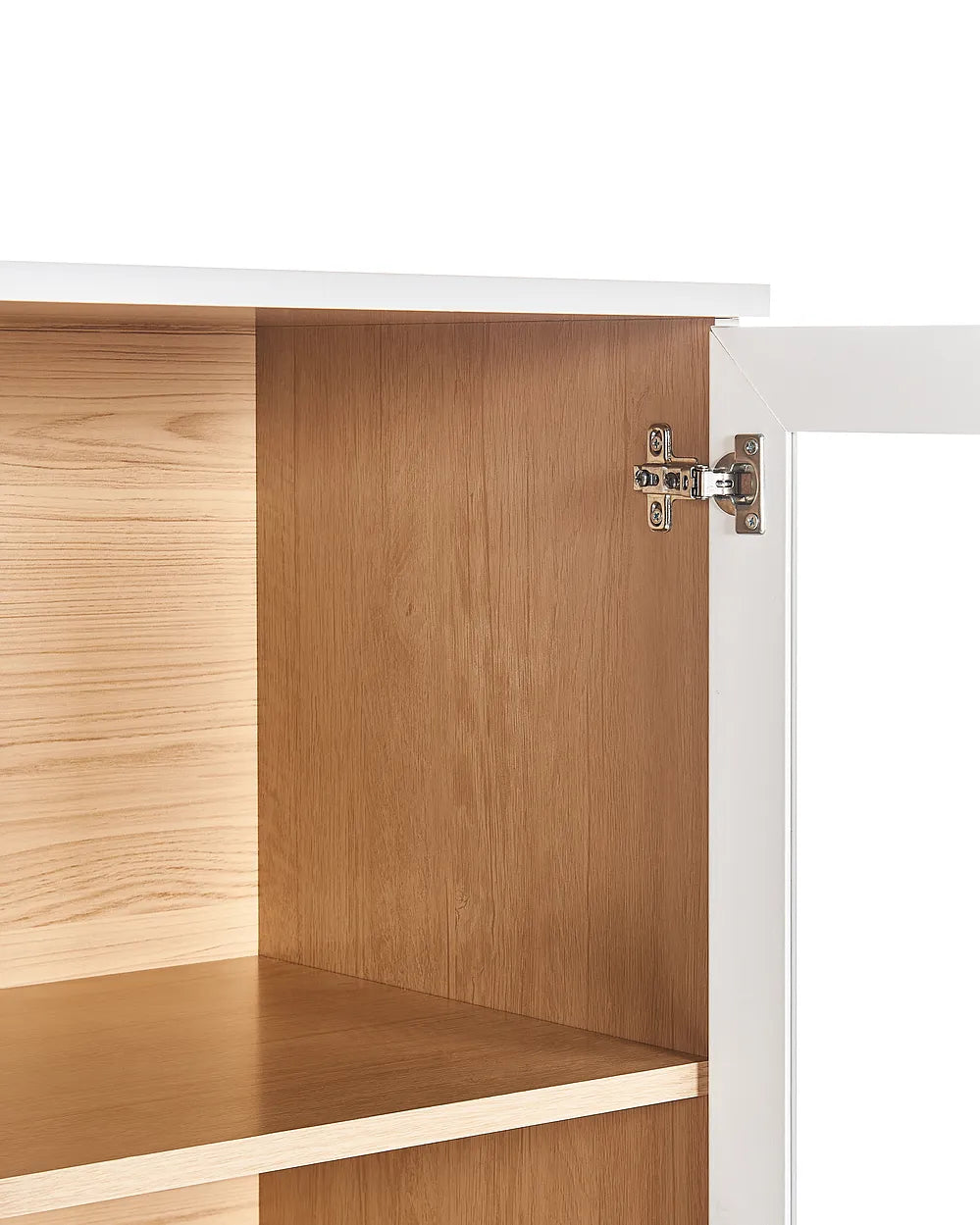 Glass Display Cabinet 80 cm White Bayline