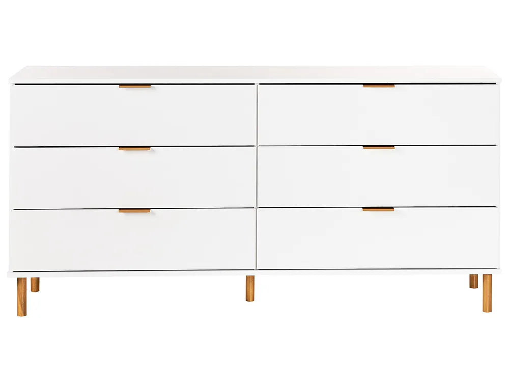 6 Drawer Chest White Zoren