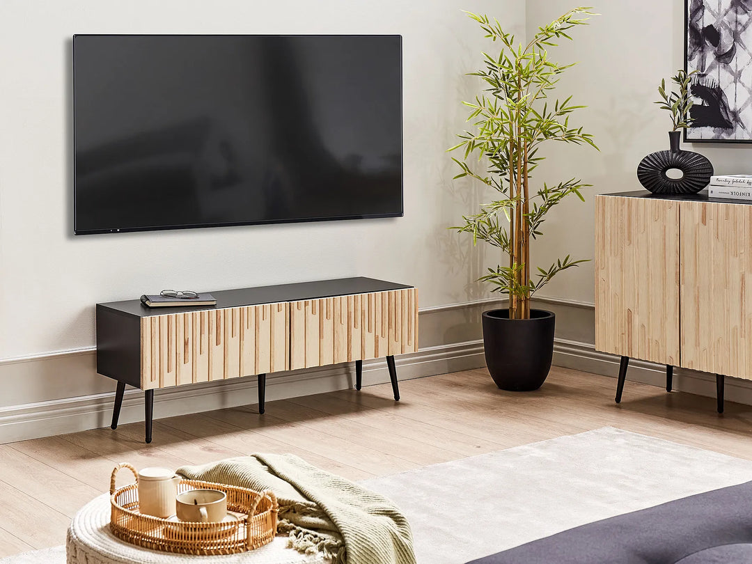 Modern light wood TV unit