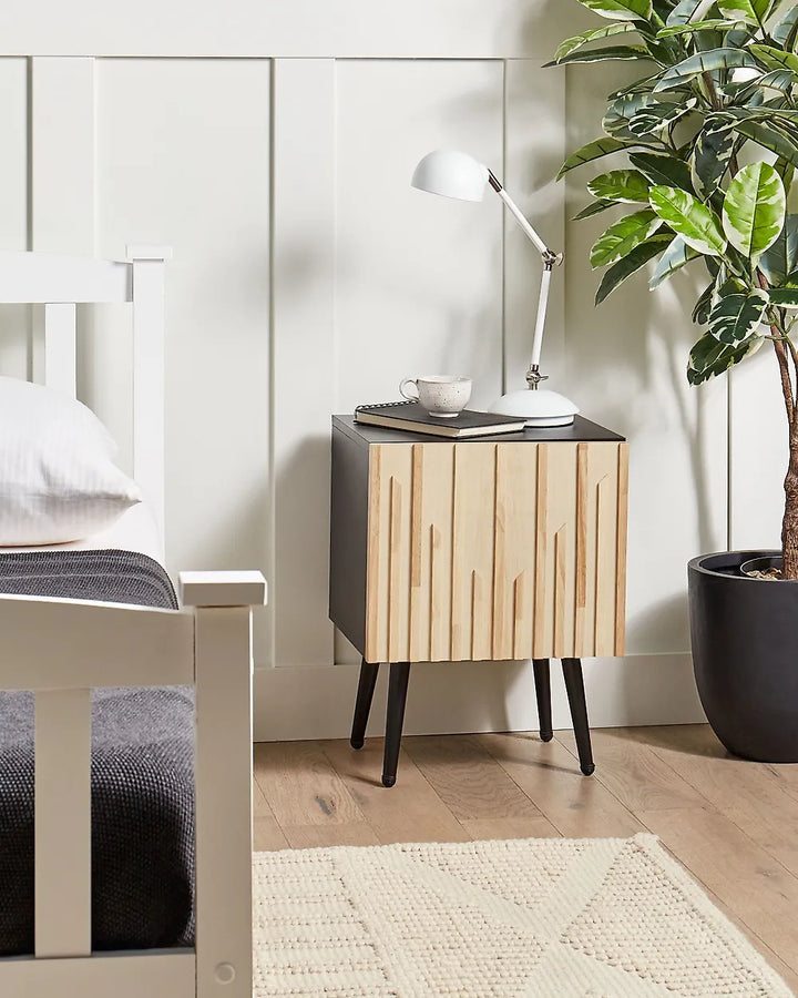 Bedside Table Brown/ Black Hannah