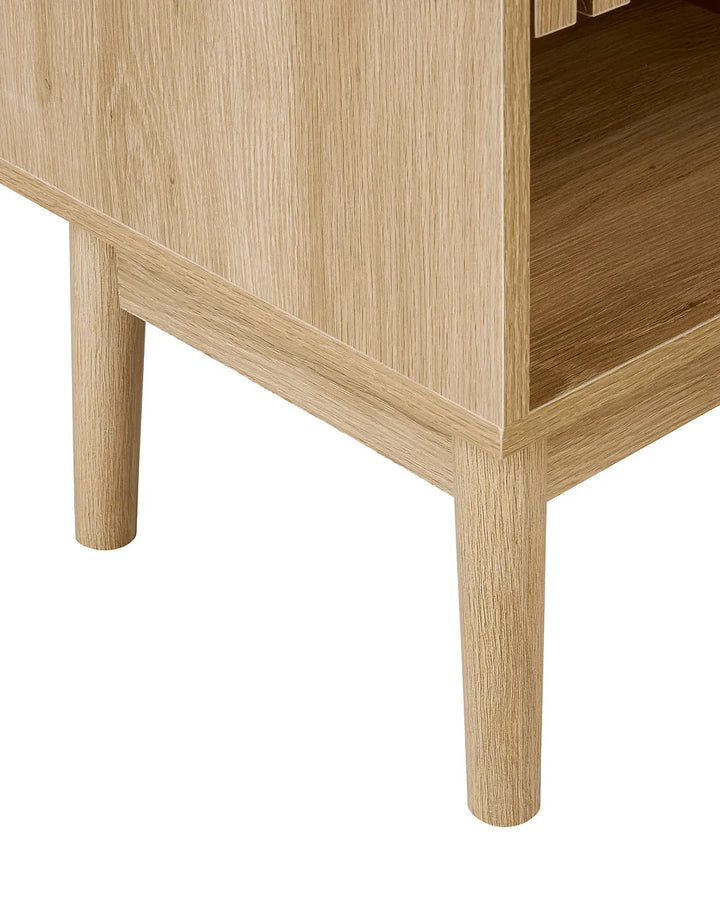 1 Drawer Bedside Table Light Brown Drake