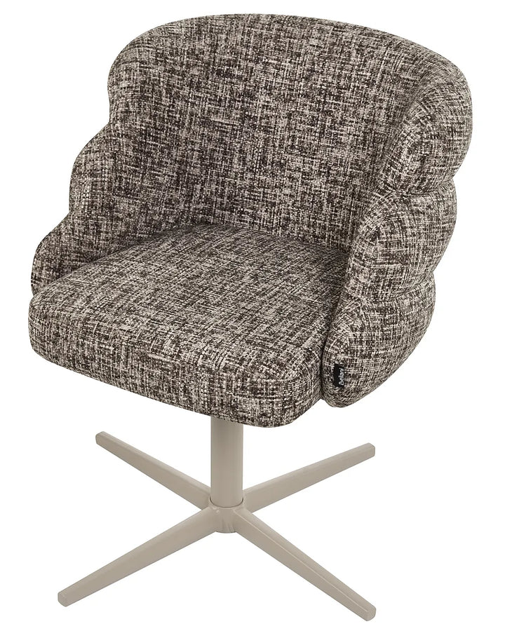 Dining Chair Swivel Fabric Taupe Addie