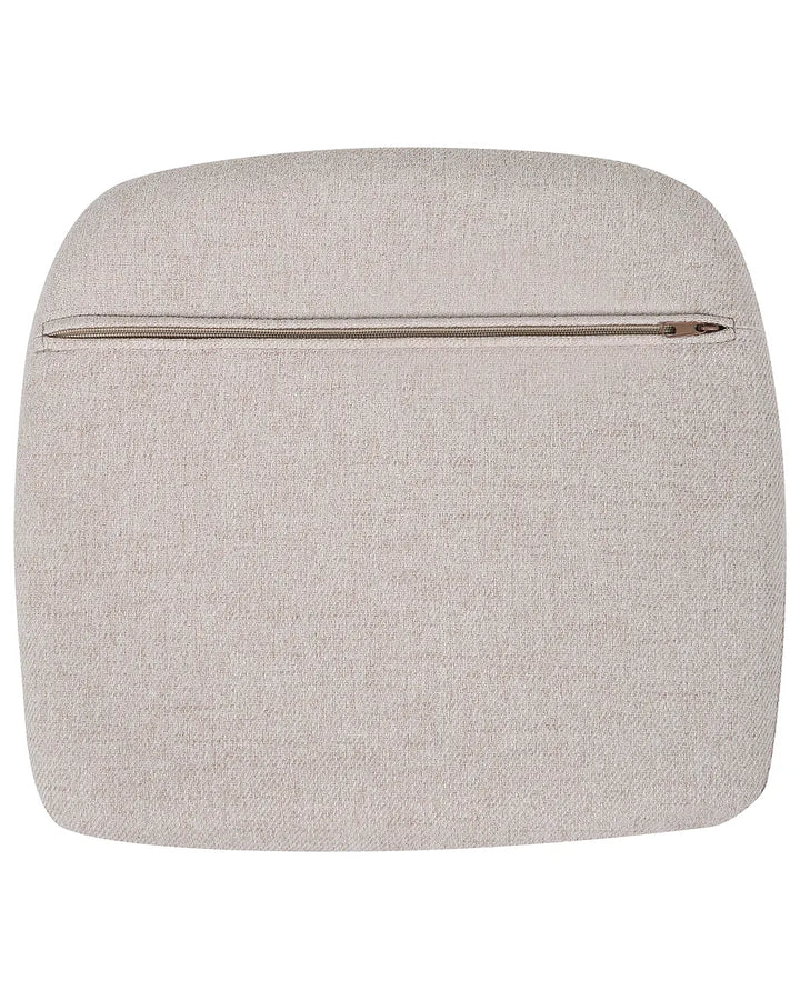 Dining Chair Swivel Fabric Light Beige Abdel