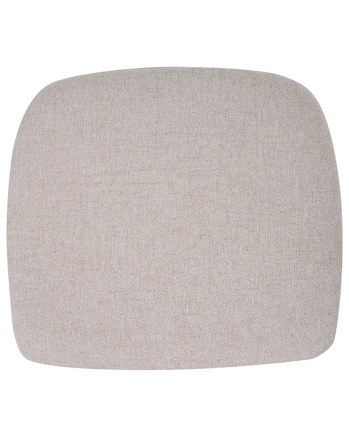 Dining Chair Swivel Fabric Light Beige Abdel