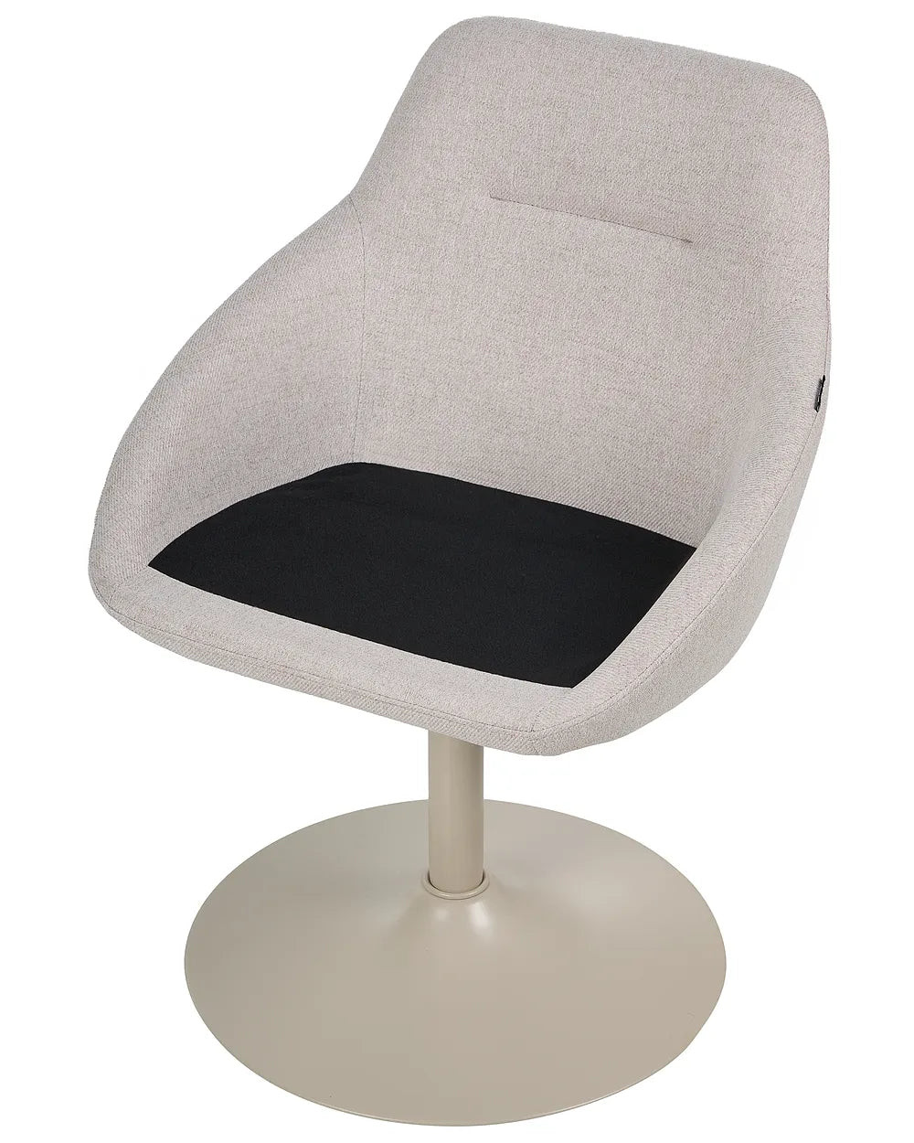 Dining Chair Swivel Fabric Light Beige Abdel