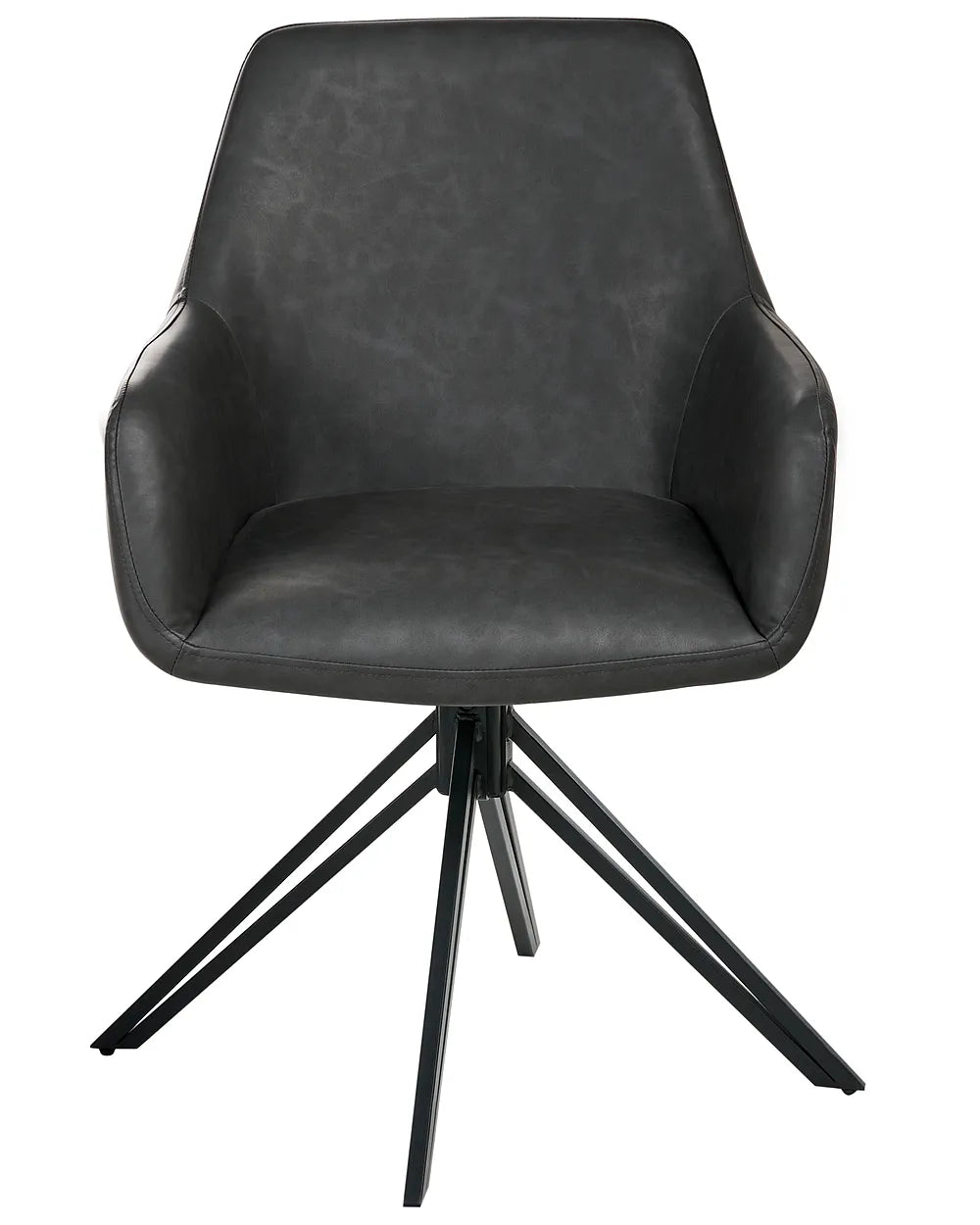 Modern black upholstered dining chairs