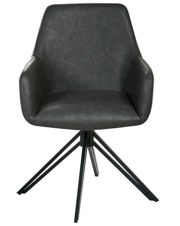 Modern black upholstered dining chairs