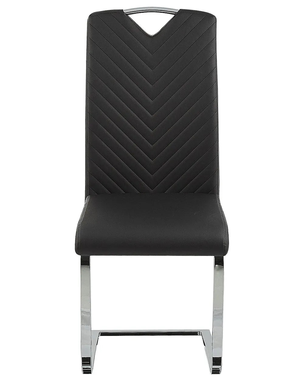 Modern black upholstered dining chairs