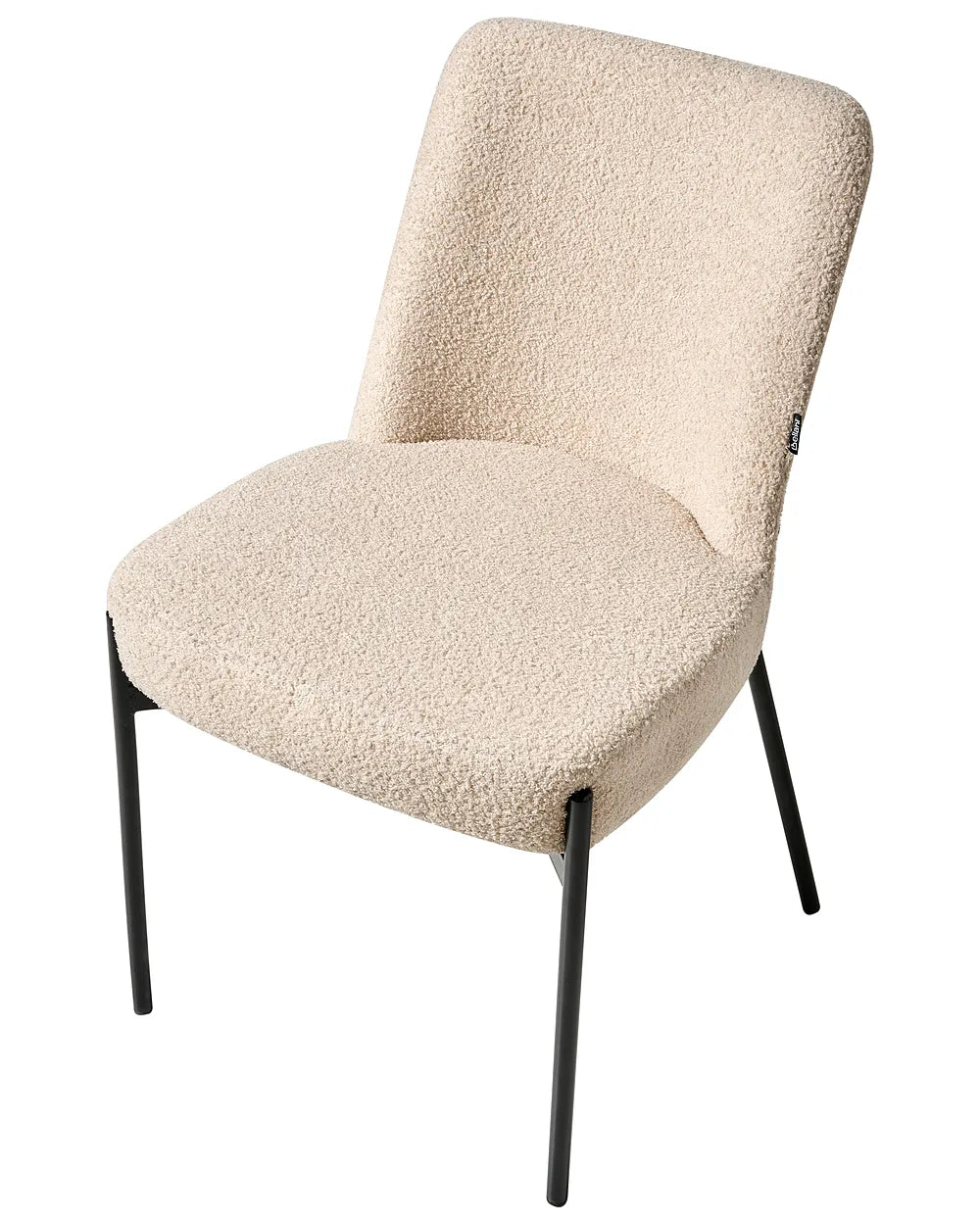 Set of 2 Chairs Boucle Light Beige Laziza