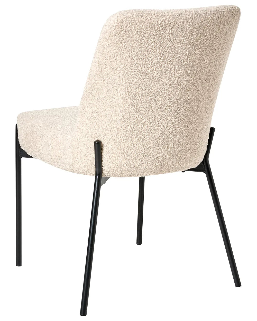 Set of 2 Chairs Boucle Light Beige Laziza