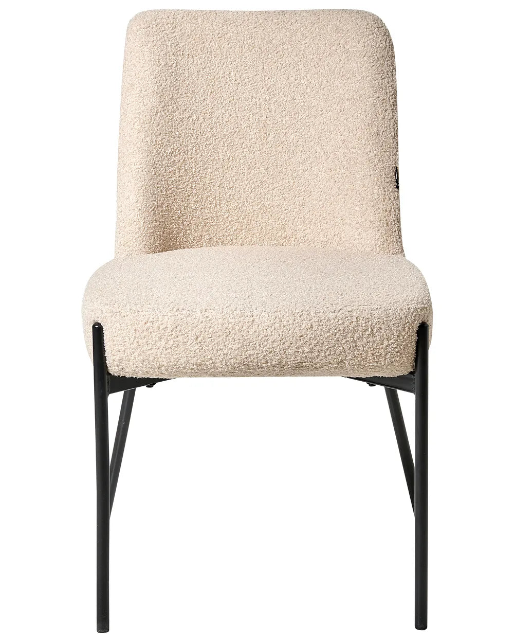 Set of 2 Chairs Boucle Light Beige Laziza