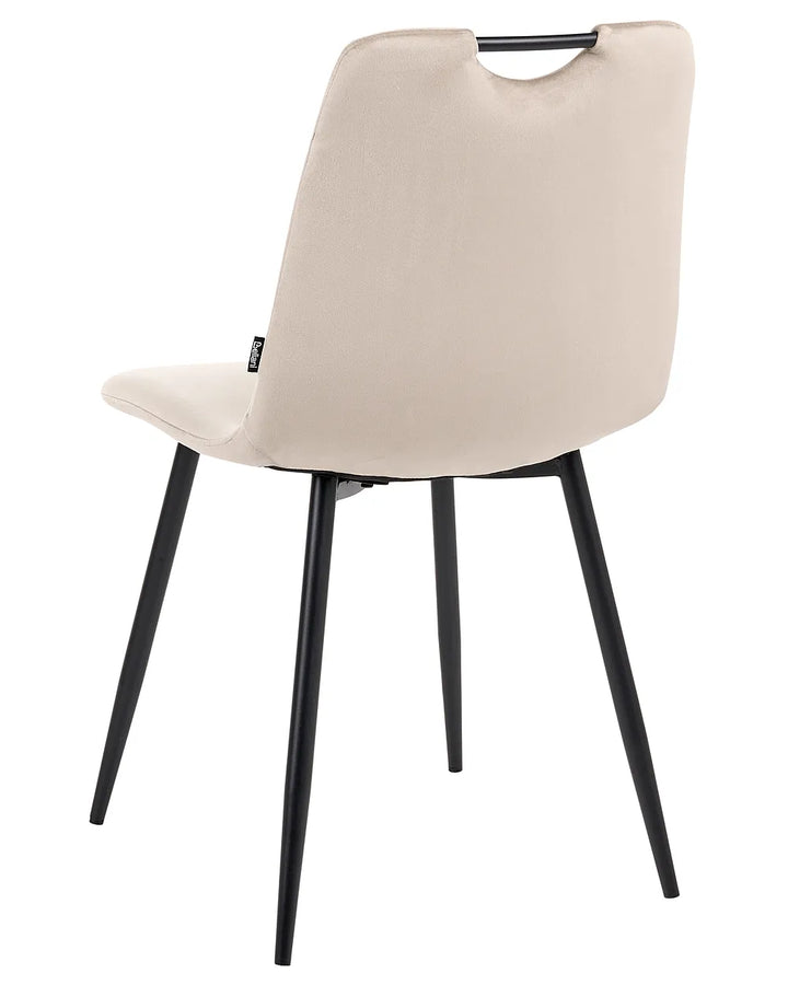 Set of 4 Dining Chairs Velvet Taupe Helen