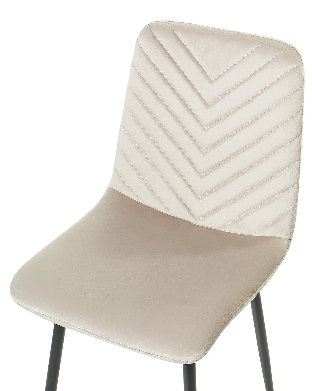 Set of 4 Dining Chairs Velvet Beige Selena