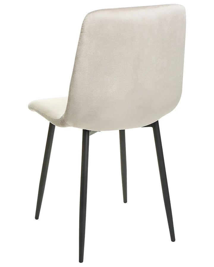 Set of 4 Dining Chairs Velvet Beige Selena