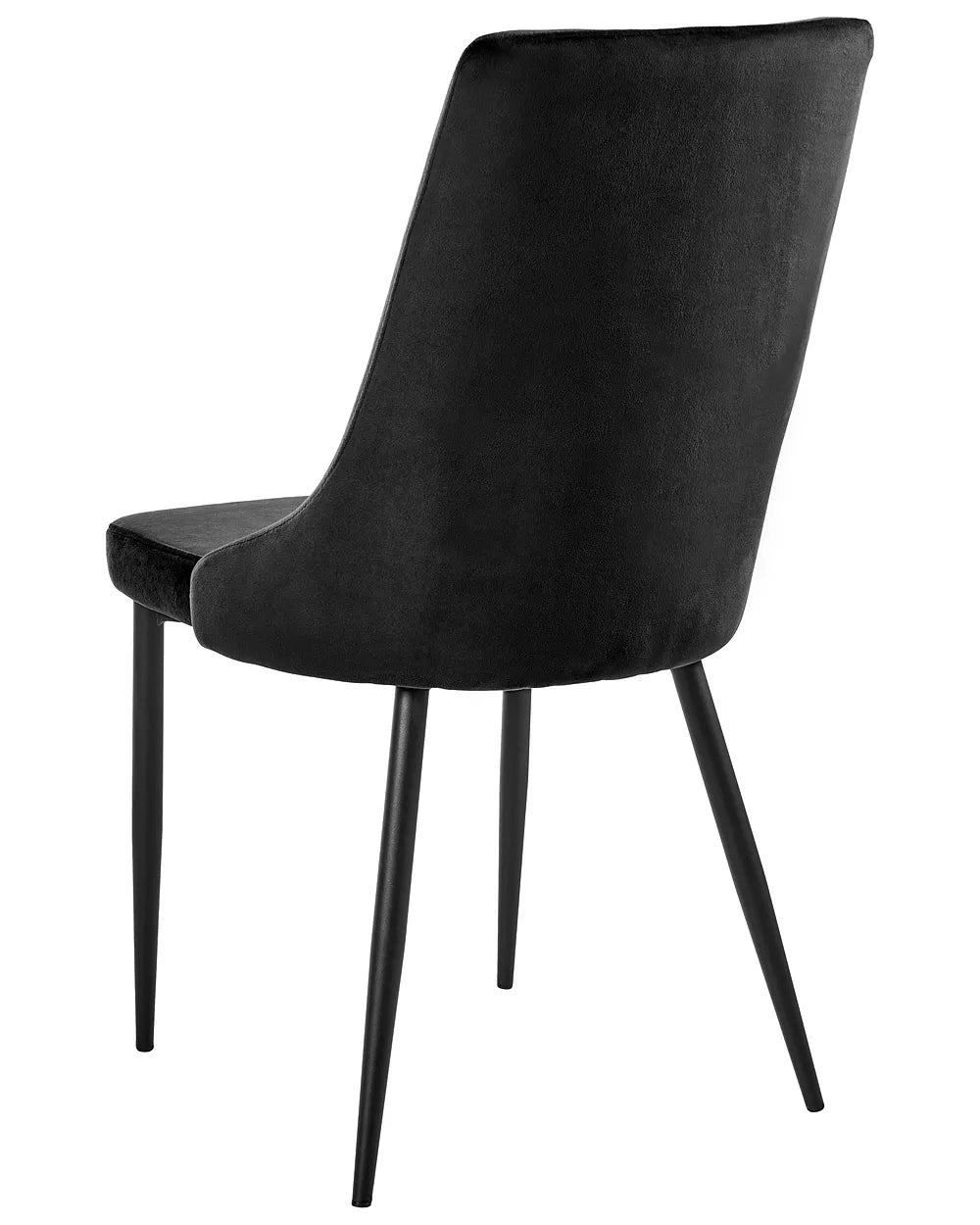 Set of 2 Dining Chairs Velvet Black Ross