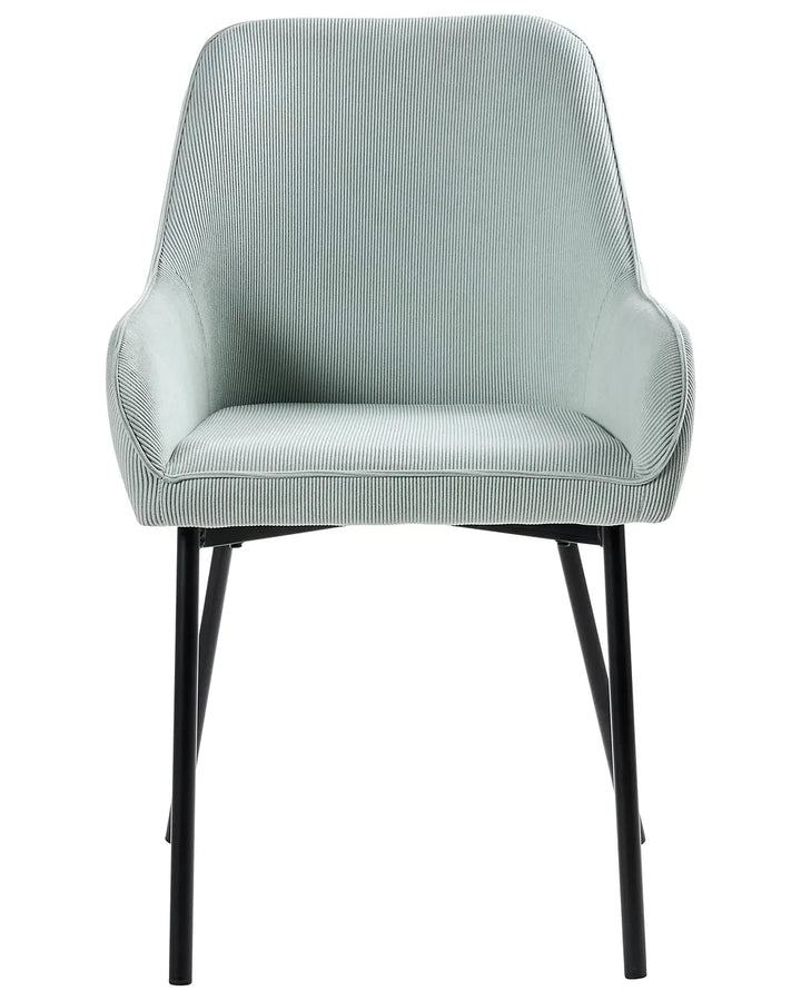 Set of 2 Dining Chairs Corduroy Mint Green Ophelia