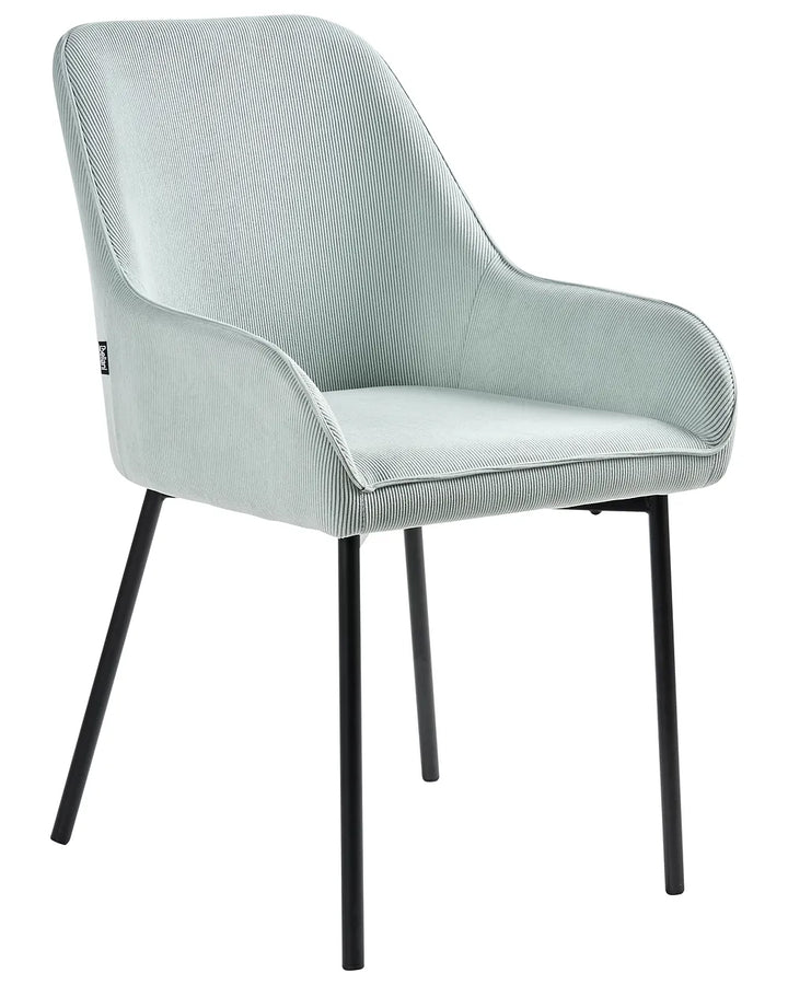 Set of 2 Dining Chairs Corduroy Mint Green Ophelia
