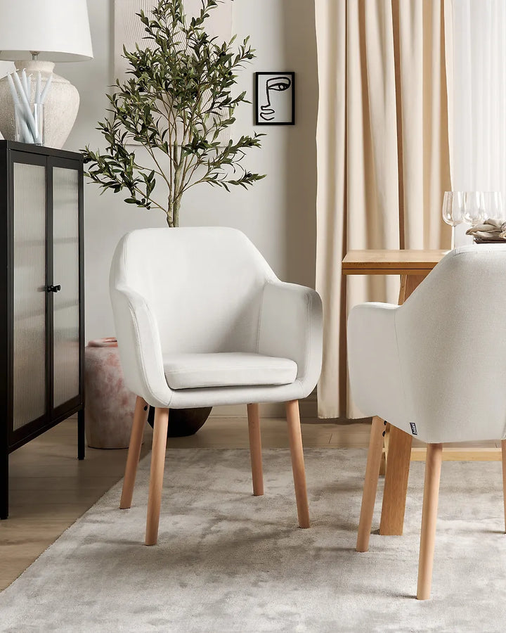 Dining Chair Velvet Off-White Texas II