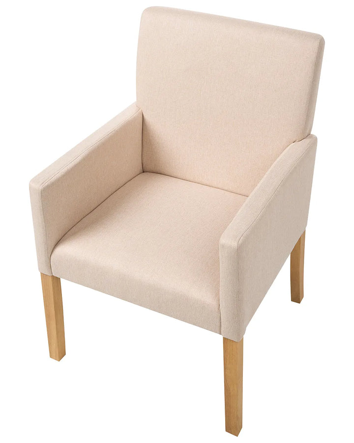 Dining Chair Fabric Beige Jean