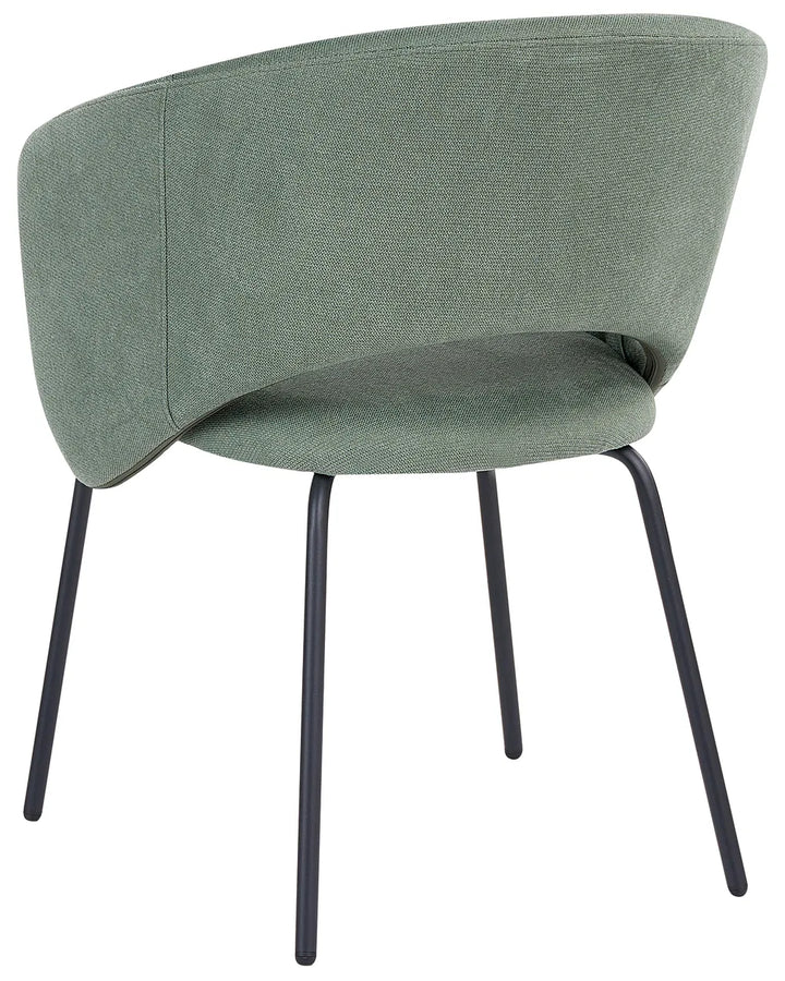 Set of 2 Dining Chairs Fabric Light Green Evie