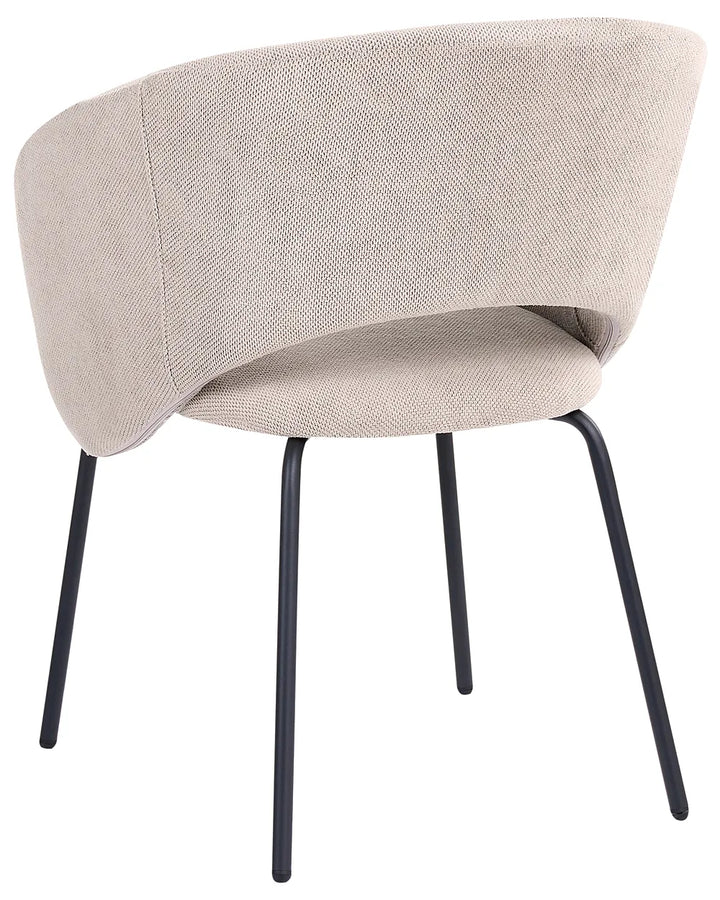 Set of 2 Dining Chairs Fabric Taupe Evie